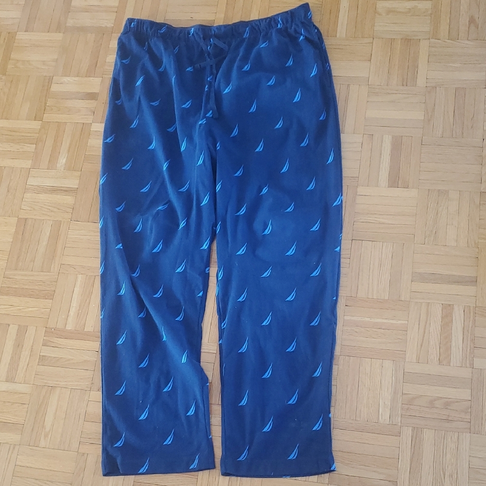 Nautica Soft Cozy Blue Sleepwear Pjamas Sailboat Pants